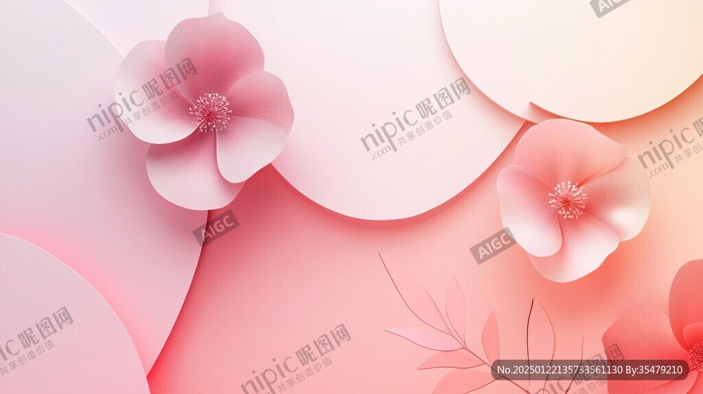 渐变风花朵