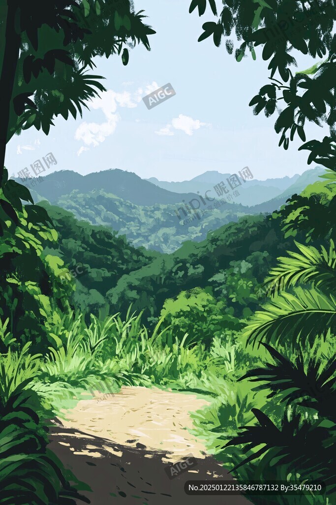 雨林插画