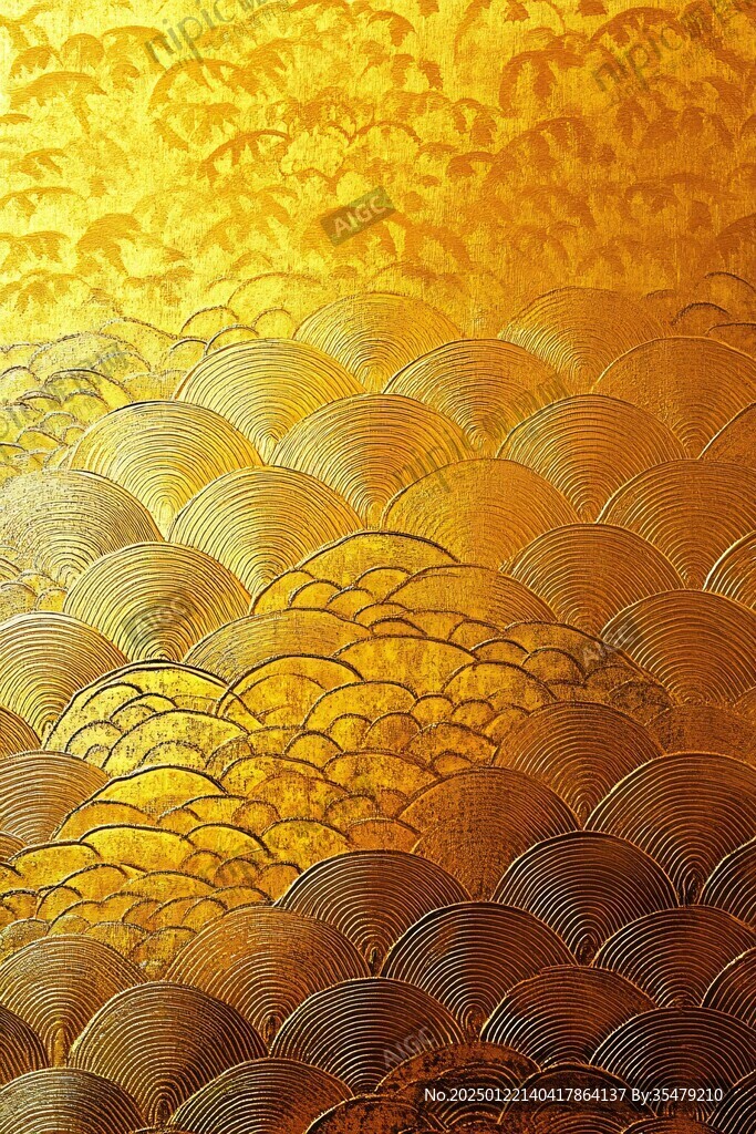 金箔雀替