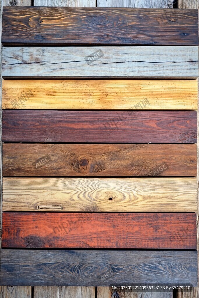 多种颜色木板木材