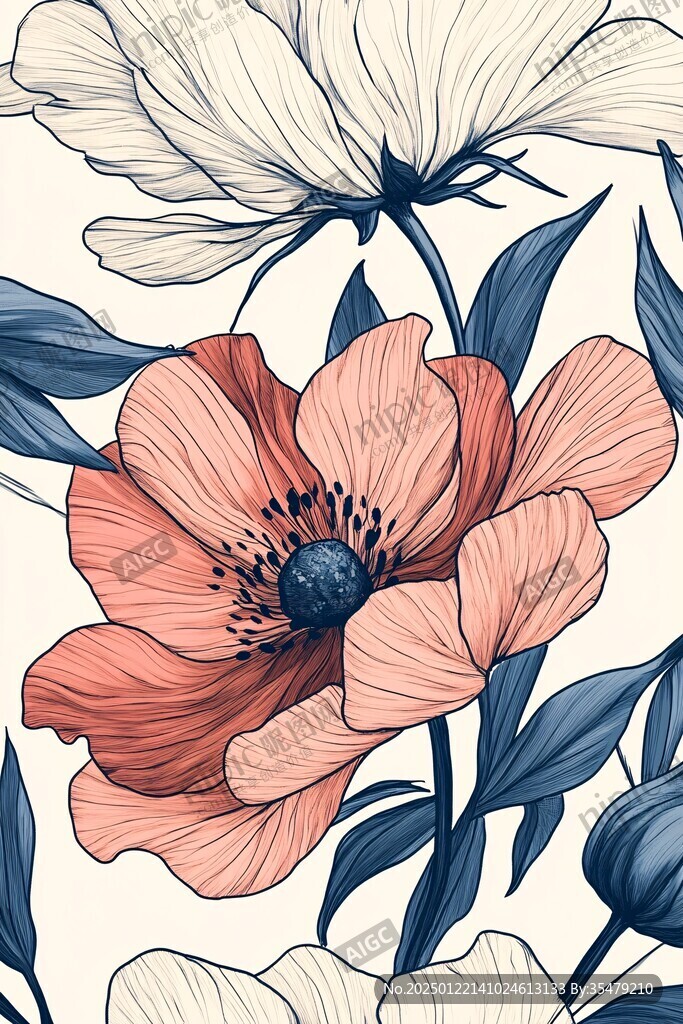 手绘创意百花壁纸
