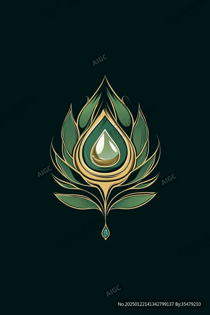 花卉水滴logo