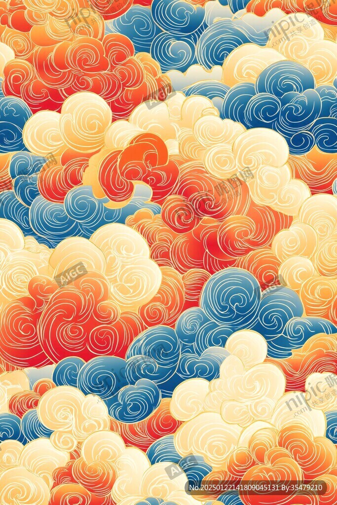 宋代云图高端云纹装饰