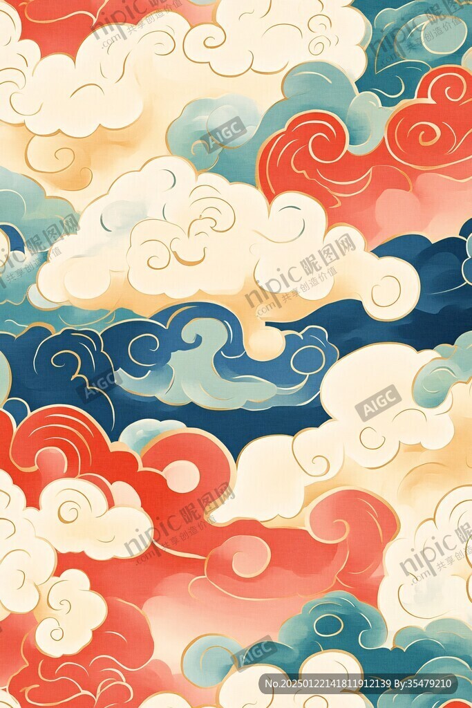 宋代云图高端云纹装饰
