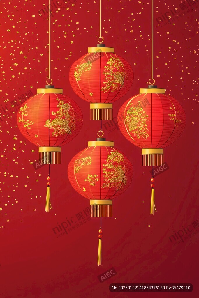 红灯笼插画