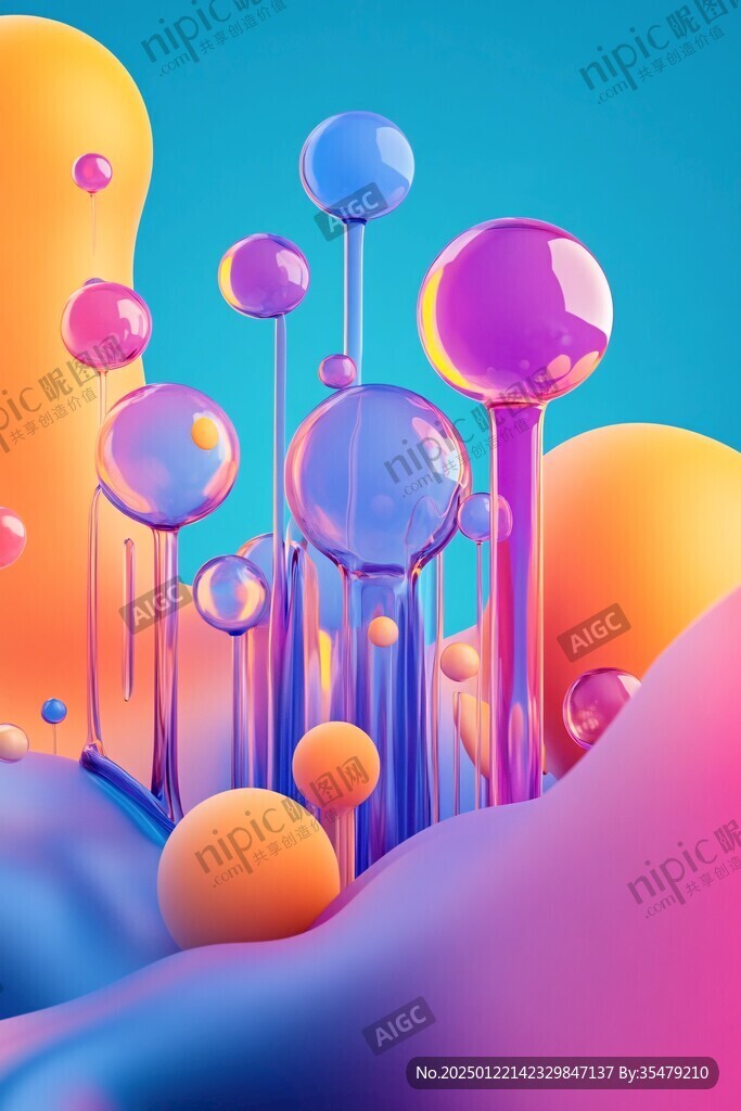 渐变风插画