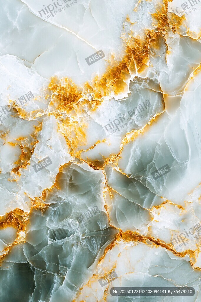 蓝色透光大理石装饰画