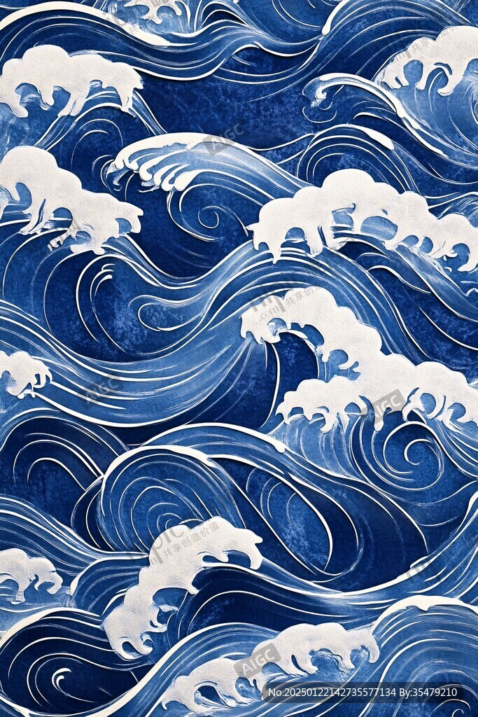 浪涛翻滚包装底纹