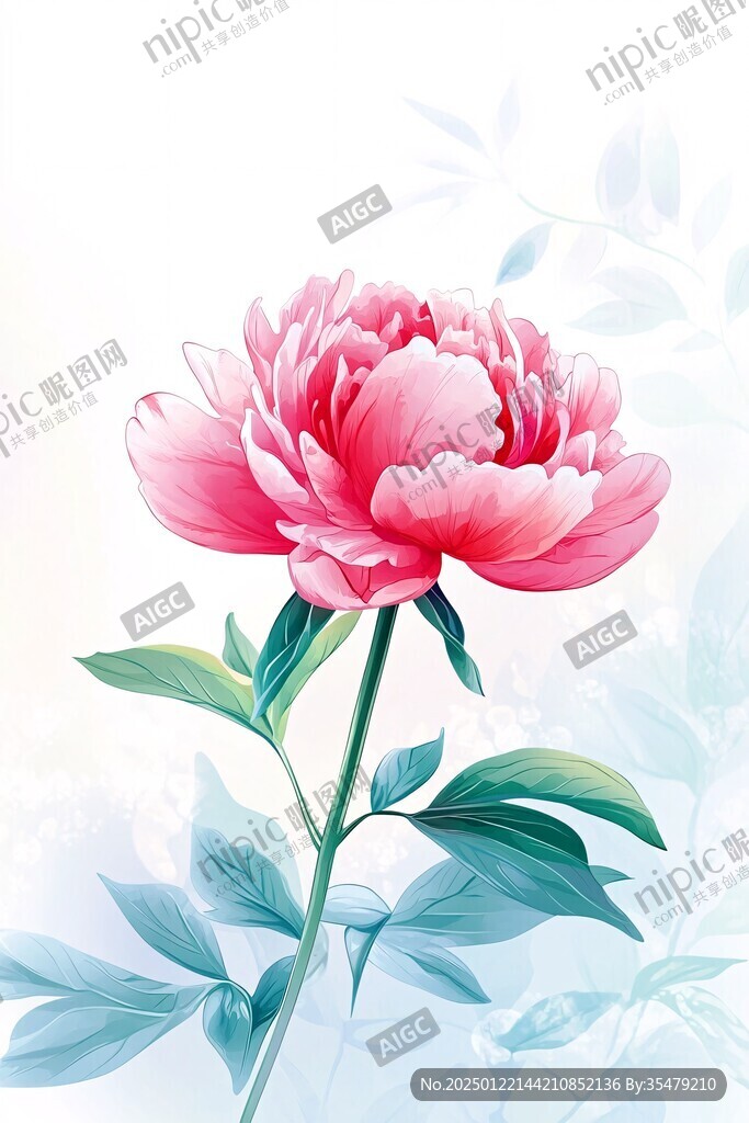 芍药花插画