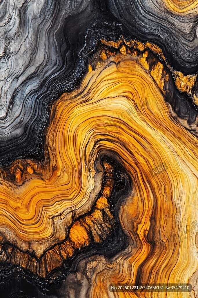 渐变抽象流体装饰画