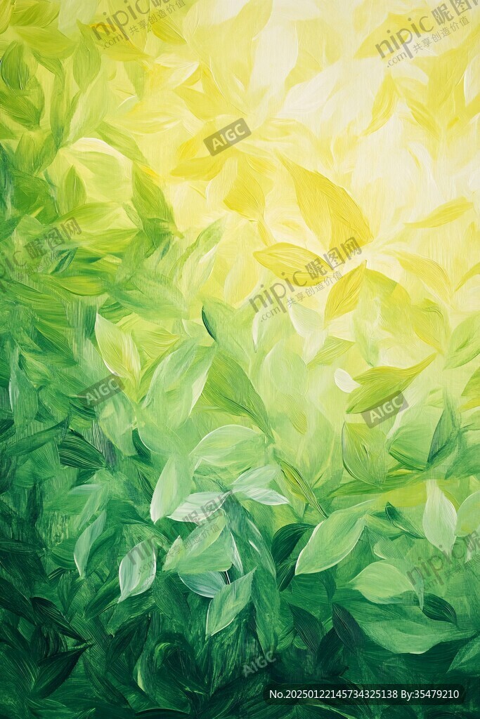 数码绘画绿叶