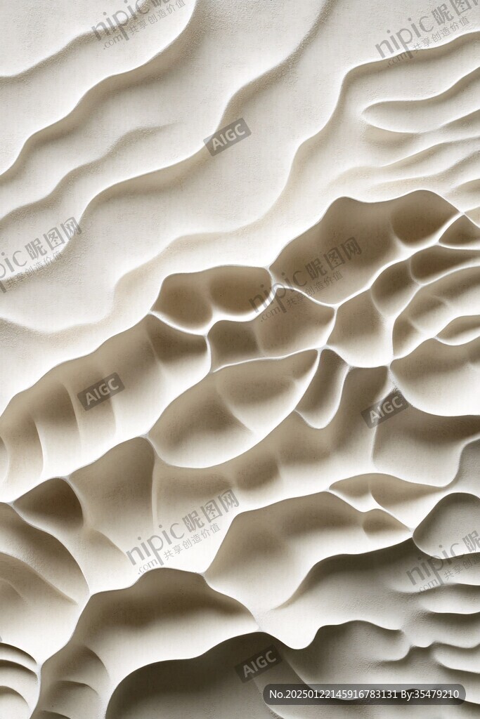 3d抽象连续凹凸肌理