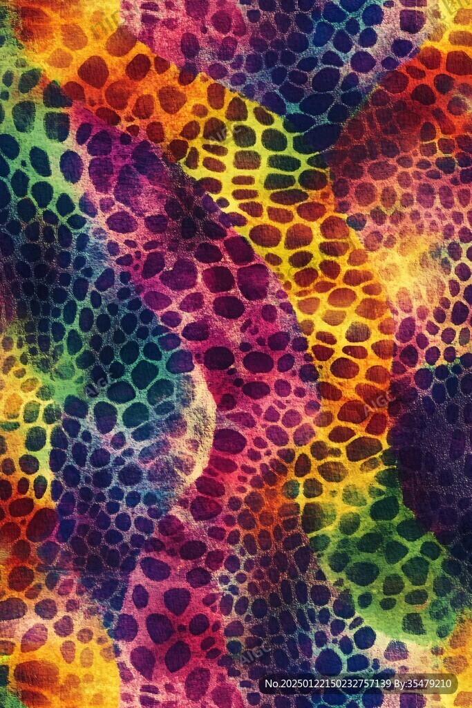 蛇皮纹印花图