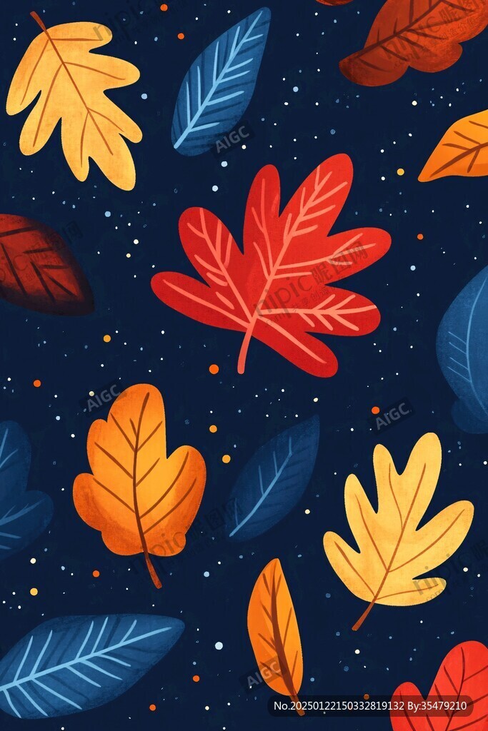 秋天树叶背景图片