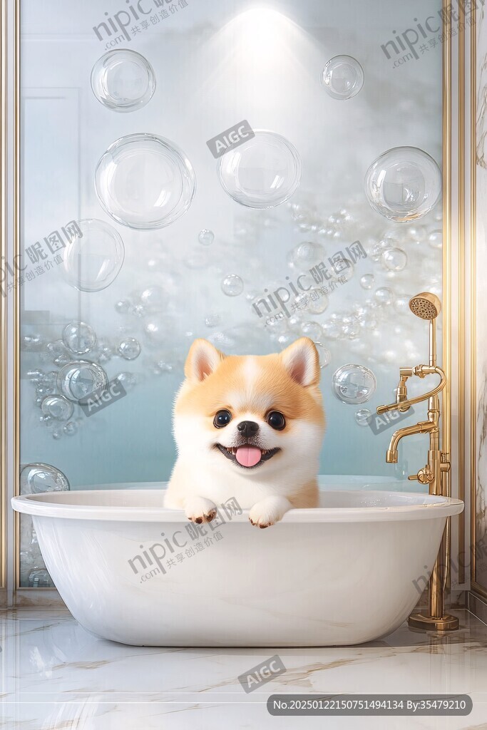 狗狗洗澡泡泡