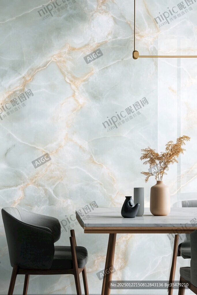 现代北欧大理石背景墙