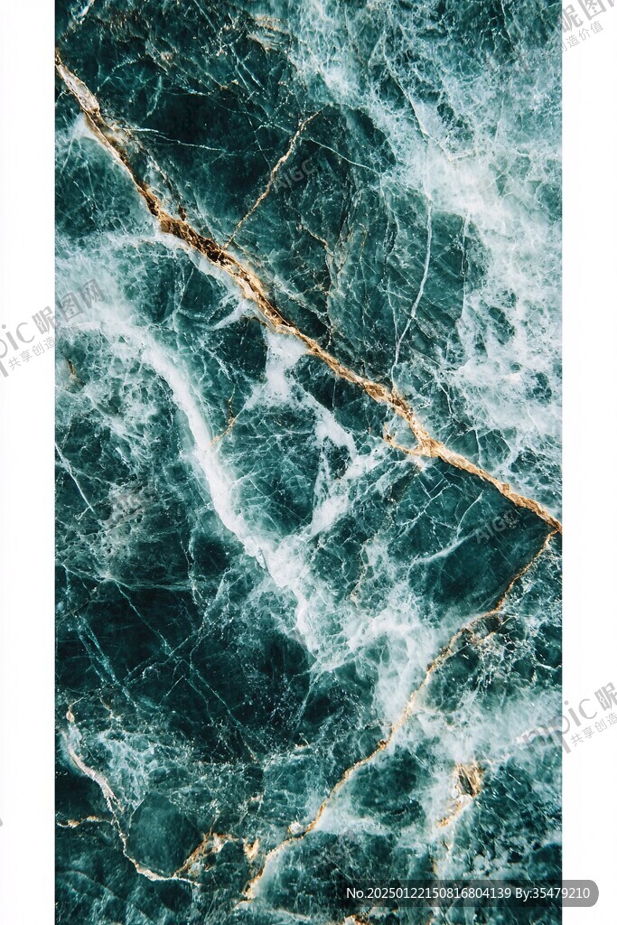 蓝色透光大理石装饰画