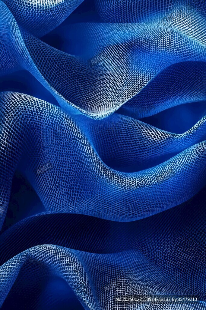 炫彩波浪蓝色渐变纹理