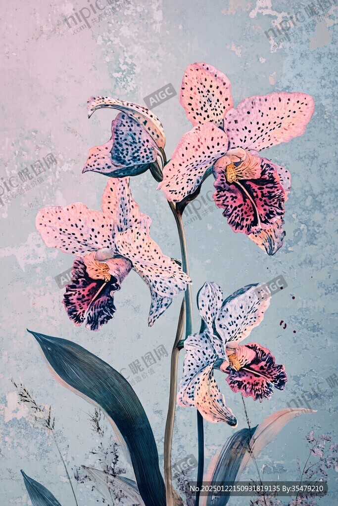 典雅兰花装饰画