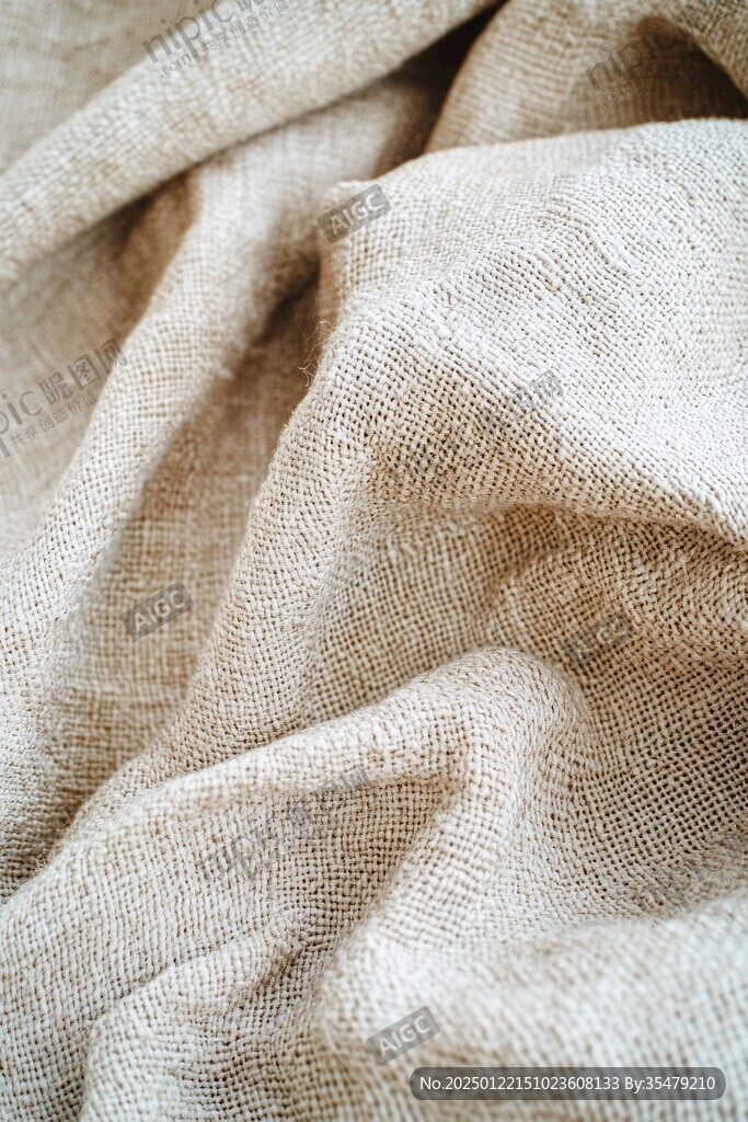 棕黄色亚麻布
