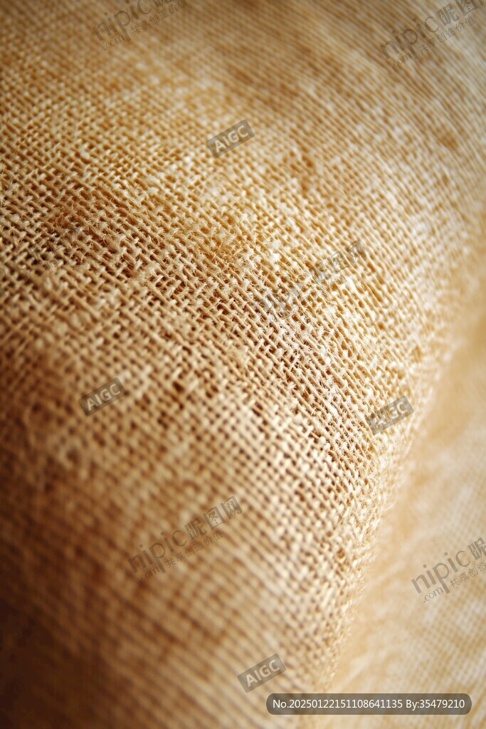 棕黄色亚麻布