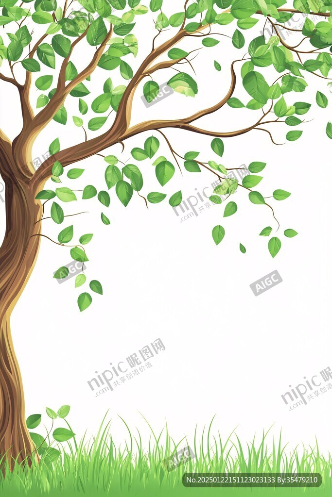 大树木材木头绿色