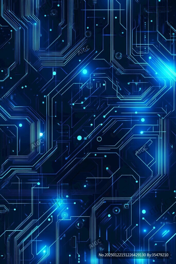 蓝色科技渐变背景数码