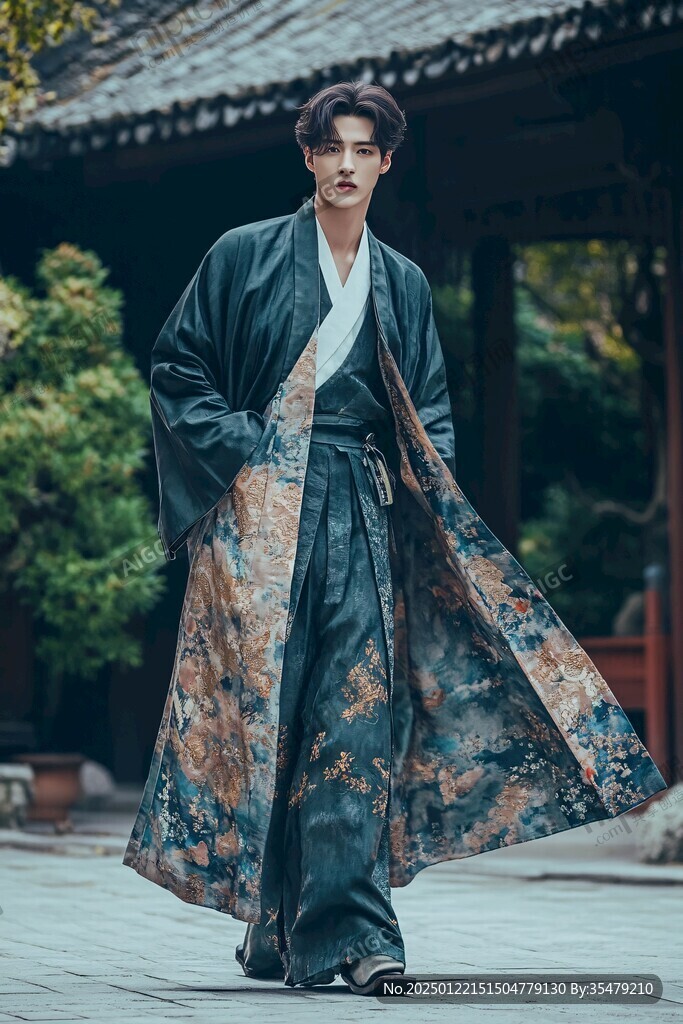 酱色地男吉服
