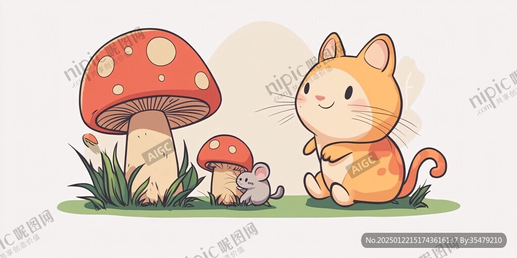 蘑菇拟人形象设计