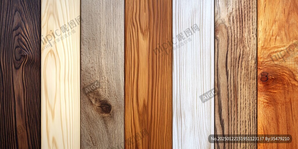 多种颜色木板木材