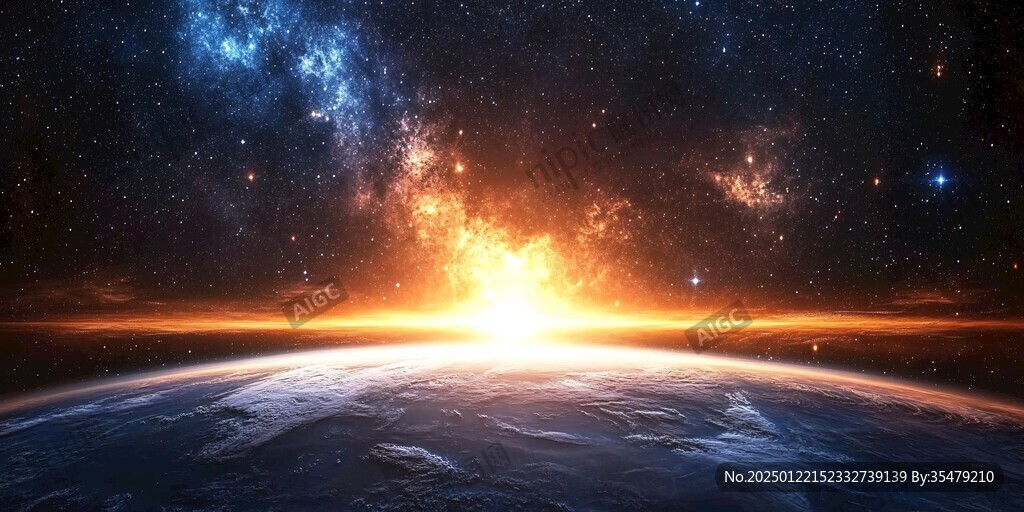 唯美宇宙会议背景