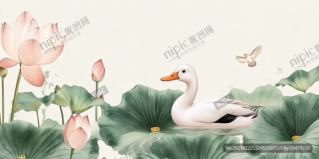 鹅包装插画