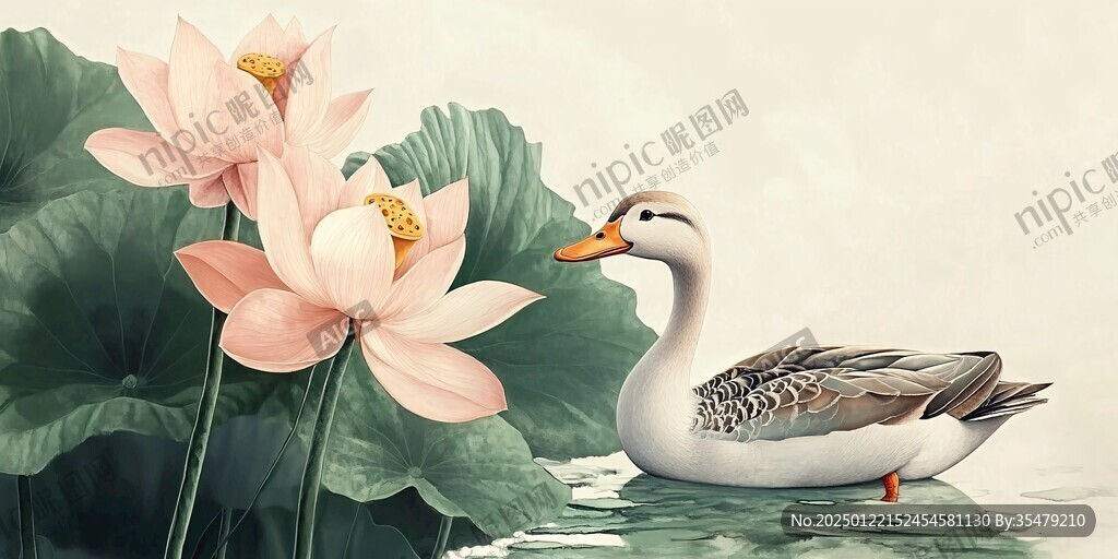 鹅包装插画