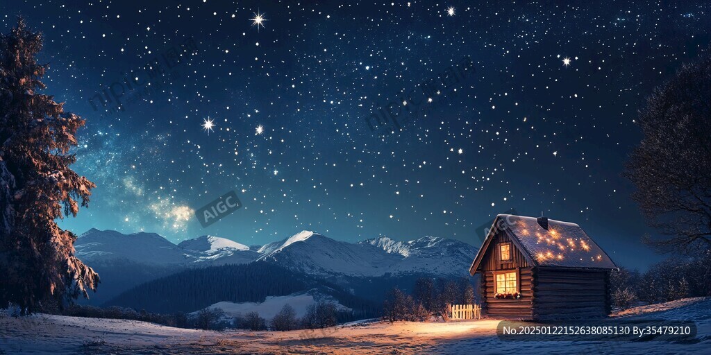 高清唯美雪夜