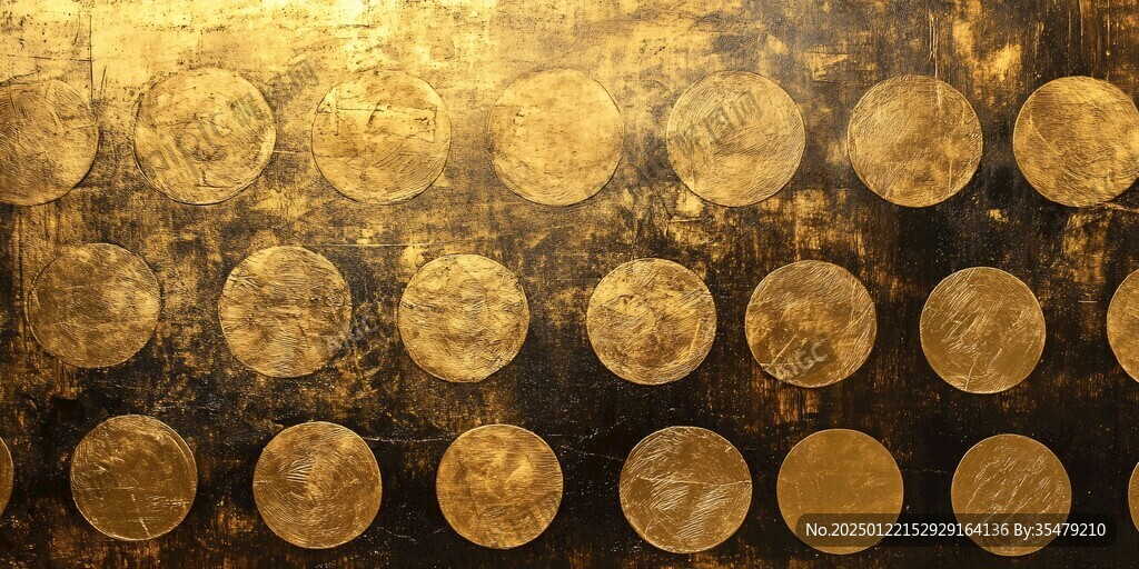 圆形金箔纹理