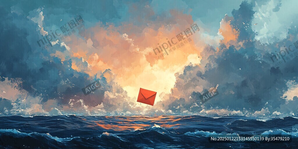 插画海平面