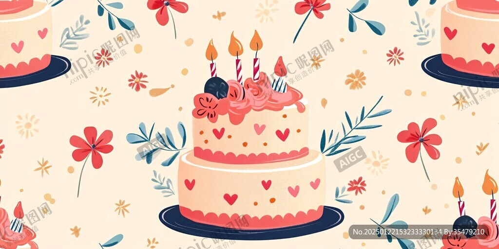 生日插画元素