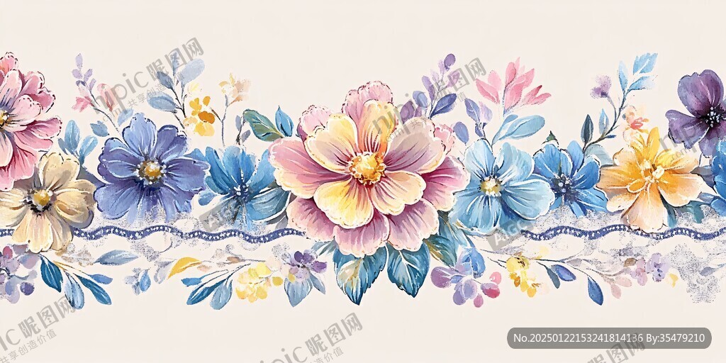 手绘创意百花壁纸