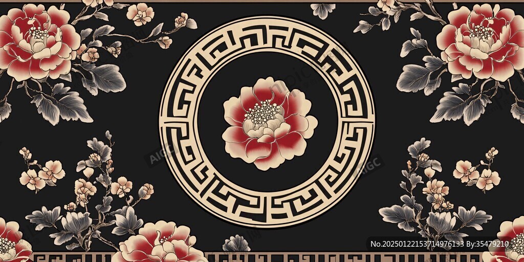 中式牡丹