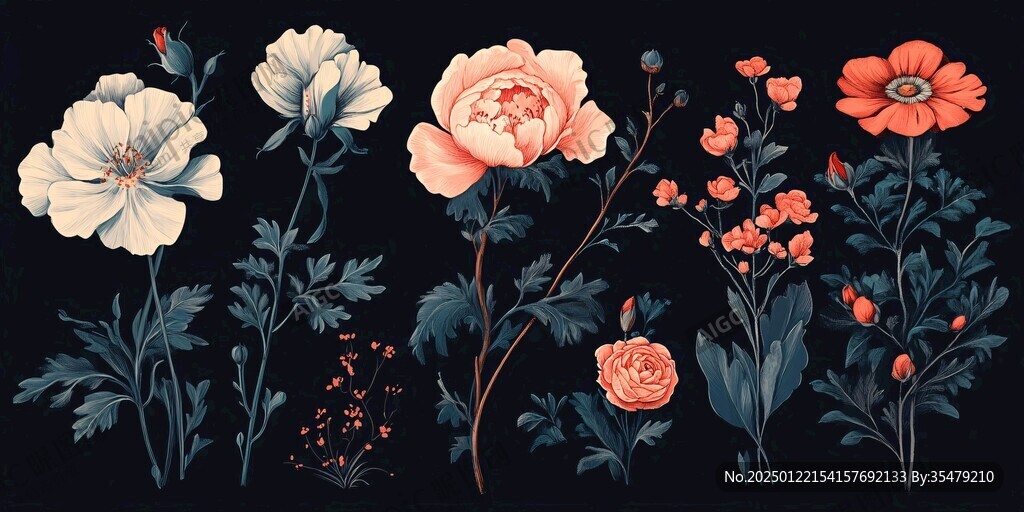花卉临摹