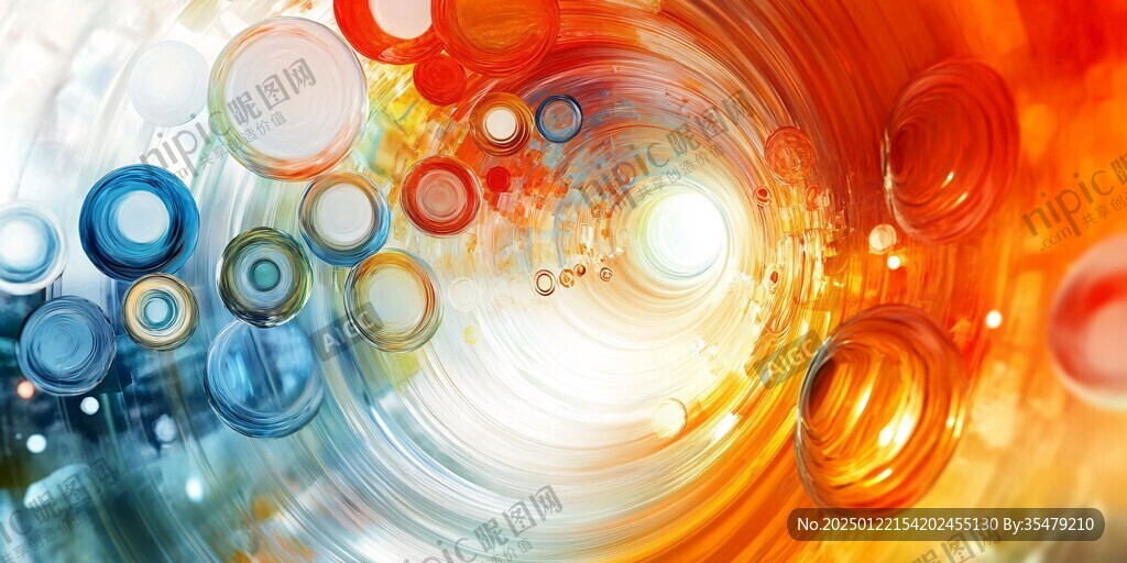 3d立体圈圈背景