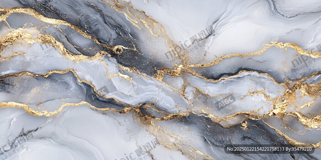 流体大理石金色素材