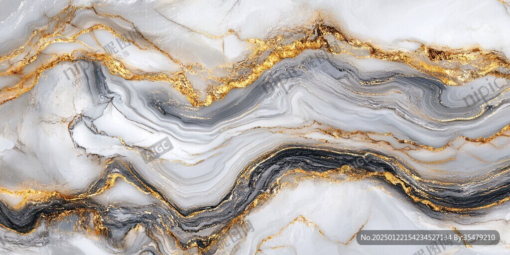流体大理石金色素材