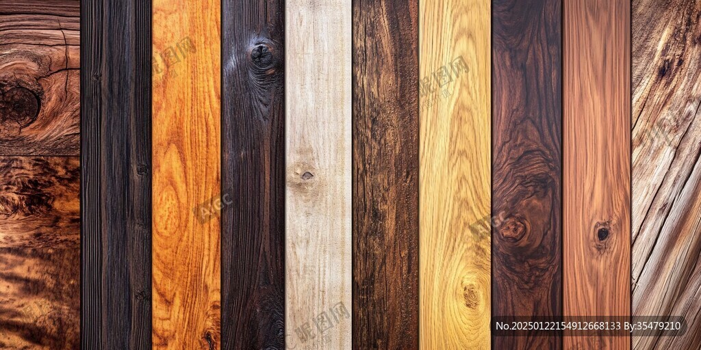 多种颜色木板木材