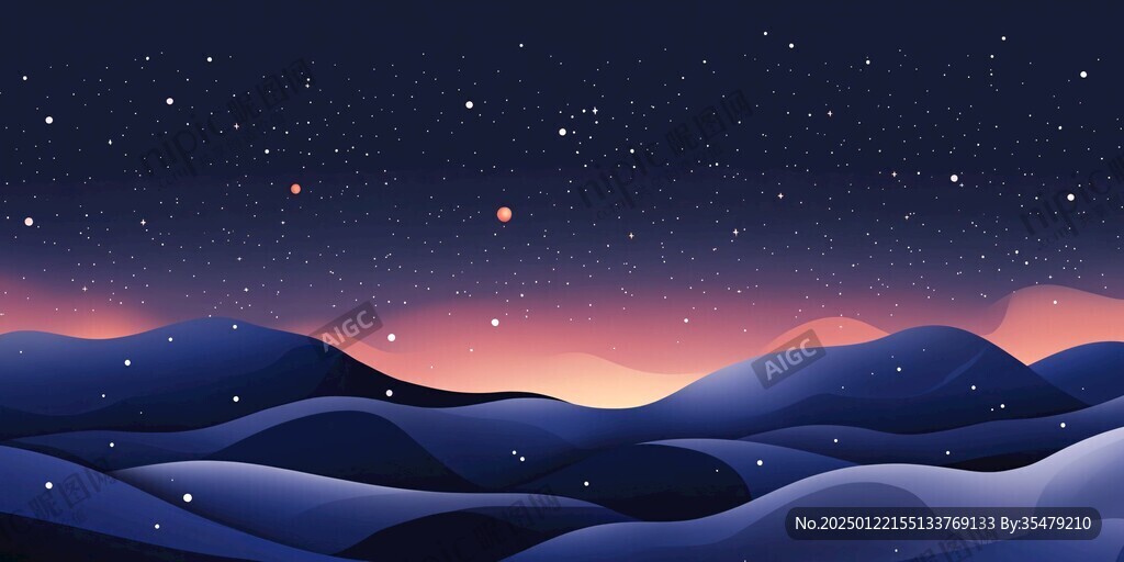 噪点质感简洁插画
