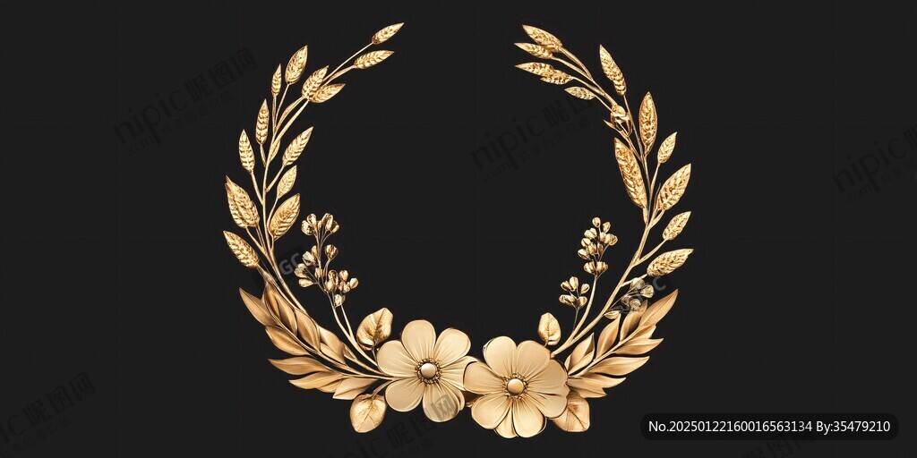 金色麦穗花纹