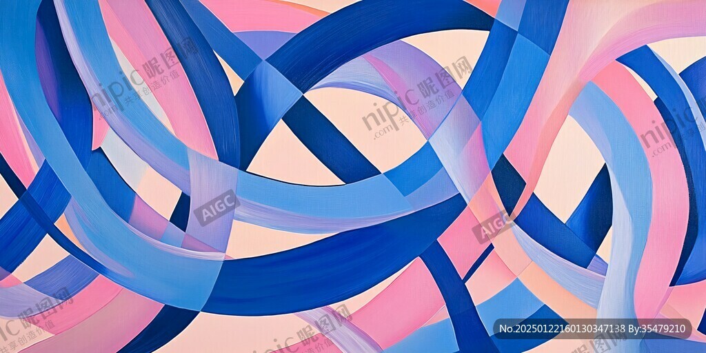 简洁大气拼色曲线纹理