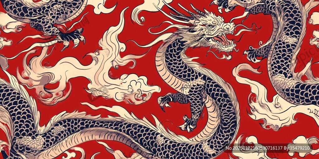 龙包装插画