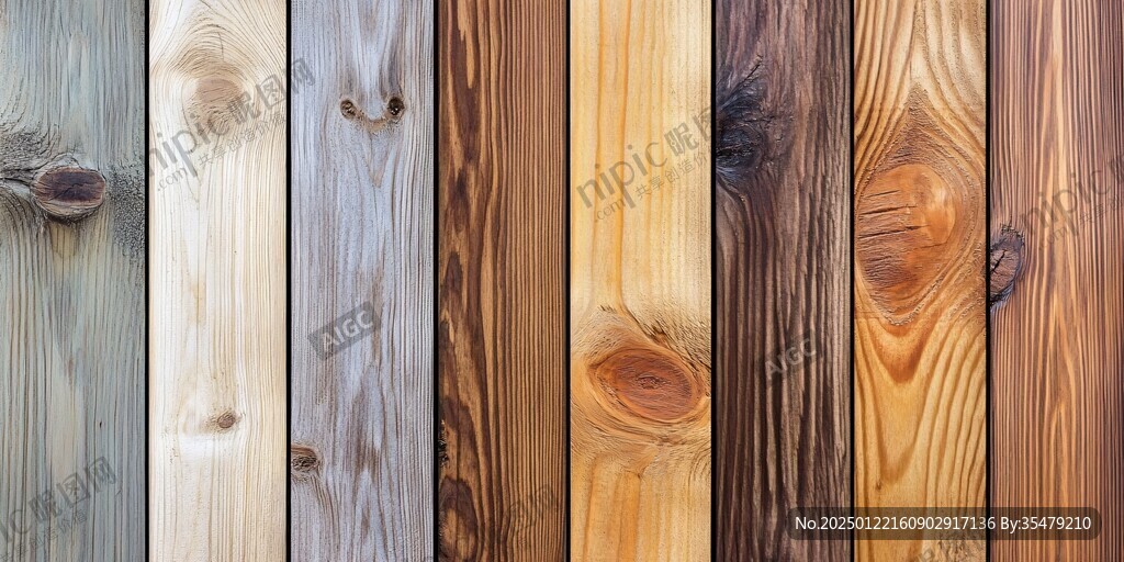 多种颜色木板木材