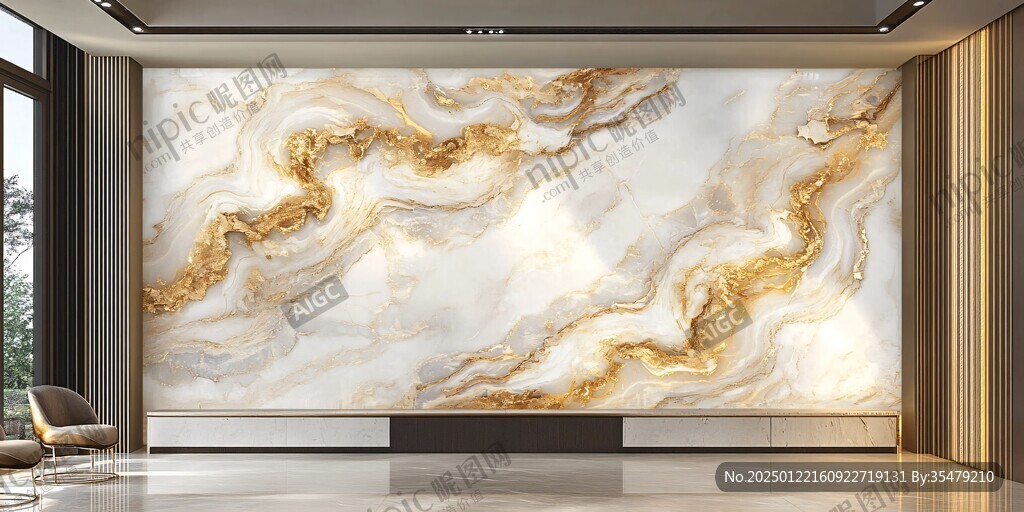 轻奢大理石背景墙